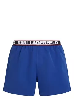 Karl Lagerfeld плавки-шорты Essential с логотипом, синий