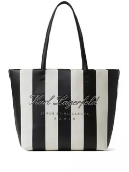 Karl Lagerfeld пляжная сумка Hotel Karl в полоску, черный