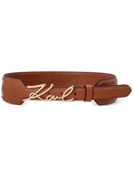 Karl Lagerfeld ремень K/Signature из рафии, коричневый