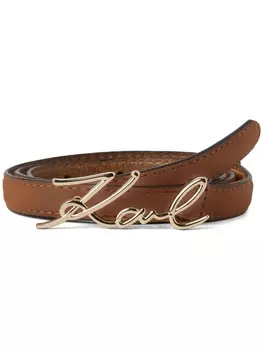 Karl Lagerfeld ремень Signature, коричневый