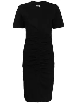 Karl Lagerfeld ruched T-shirt dress, черный