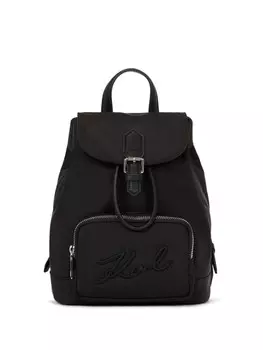 Karl Lagerfeld рюкзак Signature с вышитым логотипом, черный