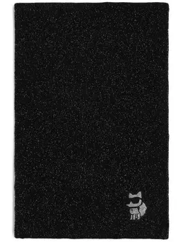 Karl Lagerfeld шарф Ikonic Choupette с люрексом, черный