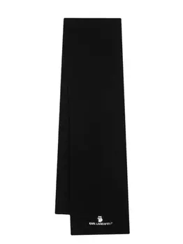 Karl Lagerfeld шарф K/Ikonik 2.0 с вышитым логотипом, черный