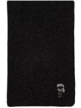 Karl Lagerfeld шарф K/Ikonik 2.0 с эффектом металлик, черный