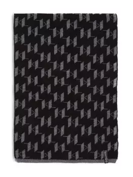 Karl Lagerfeld шарф с монограммой, черный