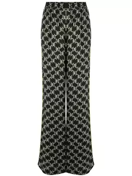 Karl Lagerfeld широкие брюки с монограммой, черный