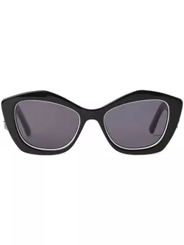 Karl Lagerfeld солнцезащитные очки Heritage в геометричной оправе, черный