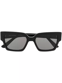 Karl Lagerfeld солнцезащитные очки в квадратной оправе с логотипом, черный