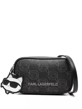 Karl Lagerfeld сумка через плечо Ikonik с монограммой, черный