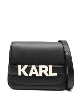 Karl Lagerfeld сумка через плечо K/Letters с металлическим логотипом, черный