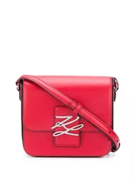 Karl Lagerfeld сумка через плечо Signature с логотипом, красный