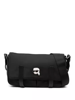 Karl Lagerfeld сумка на плечо с нашивкой Ikonik Karl, черный