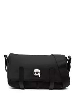 Karl Lagerfeld сумка на плечо с нашивкой Ikonik Karl, черный
