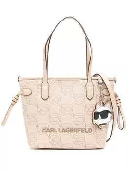 Karl Lagerfeld сумка-тоут Ikon с монограммой, нейтральный