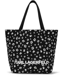 Karl Lagerfeld сумка-тоут K/Ikonik 2.0 из переработанного хлопка, черный