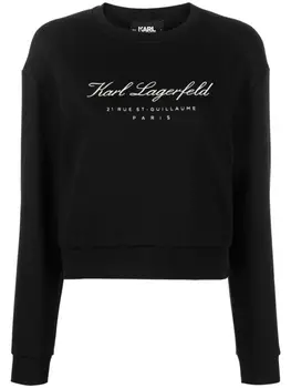 Karl Lagerfeld толстовка Hotel Karl с круглым вырезом, черный