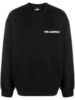 Karl Lagerfeld толстовка Ikonik 2.0 с логотипом, черный