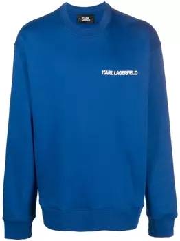 Karl Lagerfeld толстовка Ikonik 2.0 с логотипом, синий