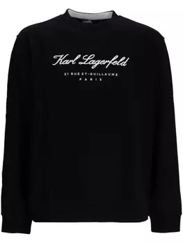 Karl Lagerfeld толстовка из джерси с логотипом, черный