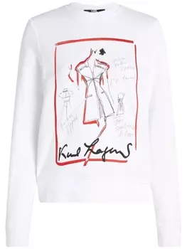 Karl Lagerfeld толстовка Karl Series с графичным принтом, белый