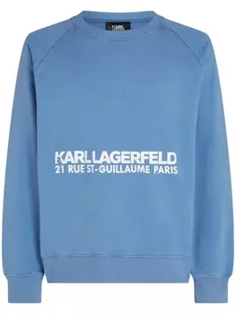 Karl Lagerfeld толстовка Rue St-Guillaume из органического хлопка, синий