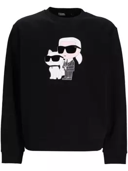 Karl Lagerfeld толстовка с графическим принтом, черный