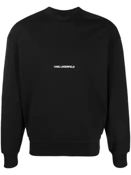 Karl Lagerfeld толстовка с круглым вырезом и логотипом, черный