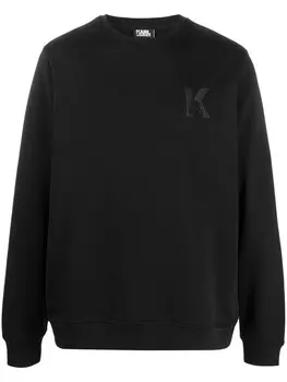 Karl Lagerfeld толстовка с вышивкой, синий