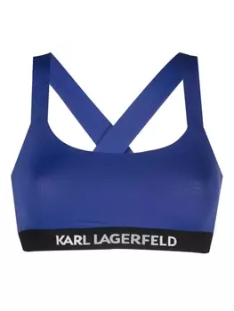 Karl Lagerfeld топ-бандо с логотипом, синий