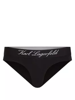 Karl Lagerfeld трусы-брифы Hotel Karl с заниженной талией, черный