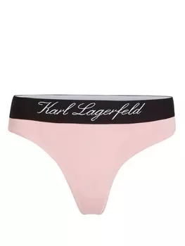 Karl Lagerfeld трусы-стринги Hotel Karl с заниженной талией, розовый