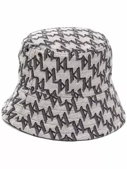 Karl Lagerfeld жаккардовая панама K/Monogram, серый