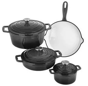 Карл Шмидт сын 7 штук. Набор чугунных кастрюль XANTEN 067465 серо-черный Carl Schmidt Sohn