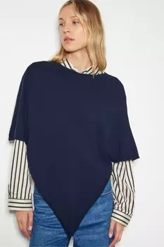 Карли пончо Monsoon, синий