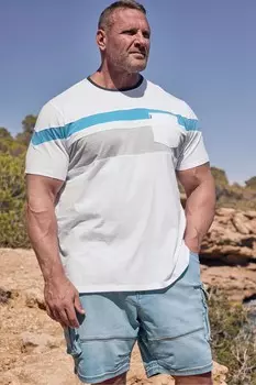 Карманная футболка Badrhino Big & Tall, белый