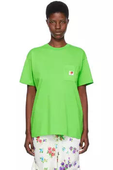 Карманная футболка Sky High Farm Workwear, зеленый