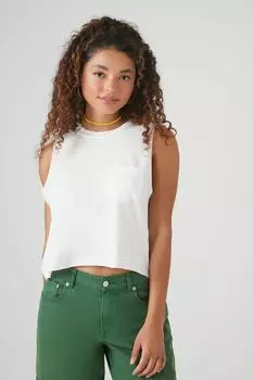 Карманная майка Forever 21, белый