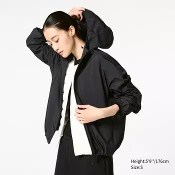 Карманная парка с защитой от ультрафиолета UNIQLO, черный