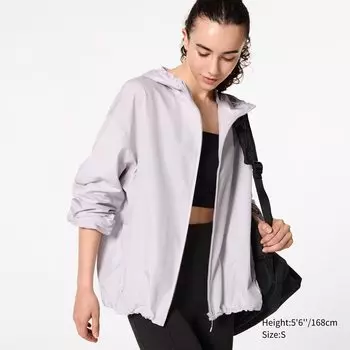 Карманная парка с защитой от ультрафиолета UNIQLO, светло-серый