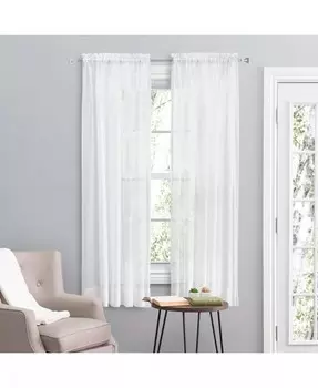 Карманная штораная штора из морского стекла, ширина 55 дюймов x длина 63 дюйма Ricardo, белый