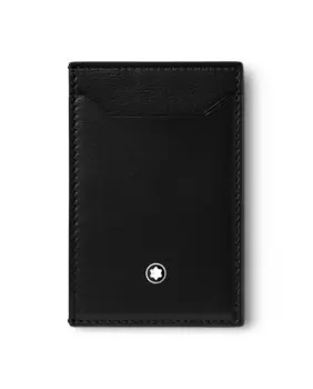 Карманная визитница Meisterstck на 3 карты унисекс, черная кожа Montblanc, черный