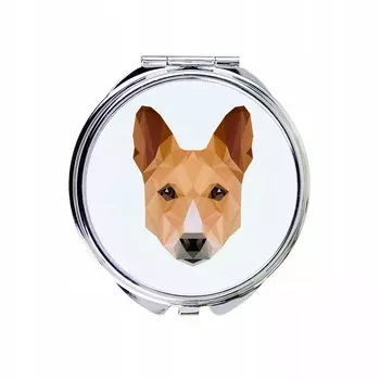 Карманное зеркало Basenji Геометрическая собака Inna Marka