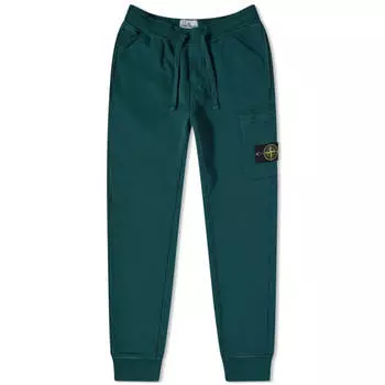 Карманные джоггеры Stone Island, окрашенные в готовом виде, бутылочно-зеленый