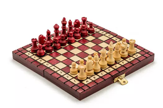 Карманные шахматы, логическая игра, Шахматы Журека, вишня Szachy urek