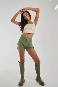 Карманные шорты-карго Pink Vanilla, зеленый