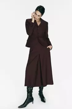 Карманный пиджак ZARA, цвет aubergine