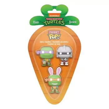 Карманный Поп! 3 упаковки — Донателло, Микеланджело, Черепашки-ниндзя Шреддера — Морковь (1) Funko POP!