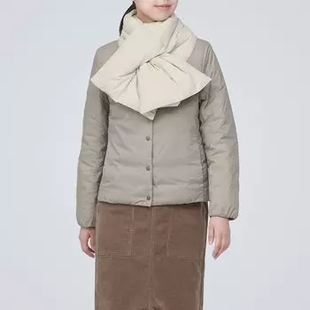 Карманный пуховый глушитель из водоотталкивающей ткани MUJI, слоновая кость