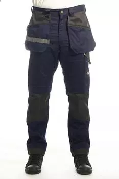 Карманы с наколенниками и кобурой Эластичные брюки-карго Lee Cooper Workwear, темно-синий